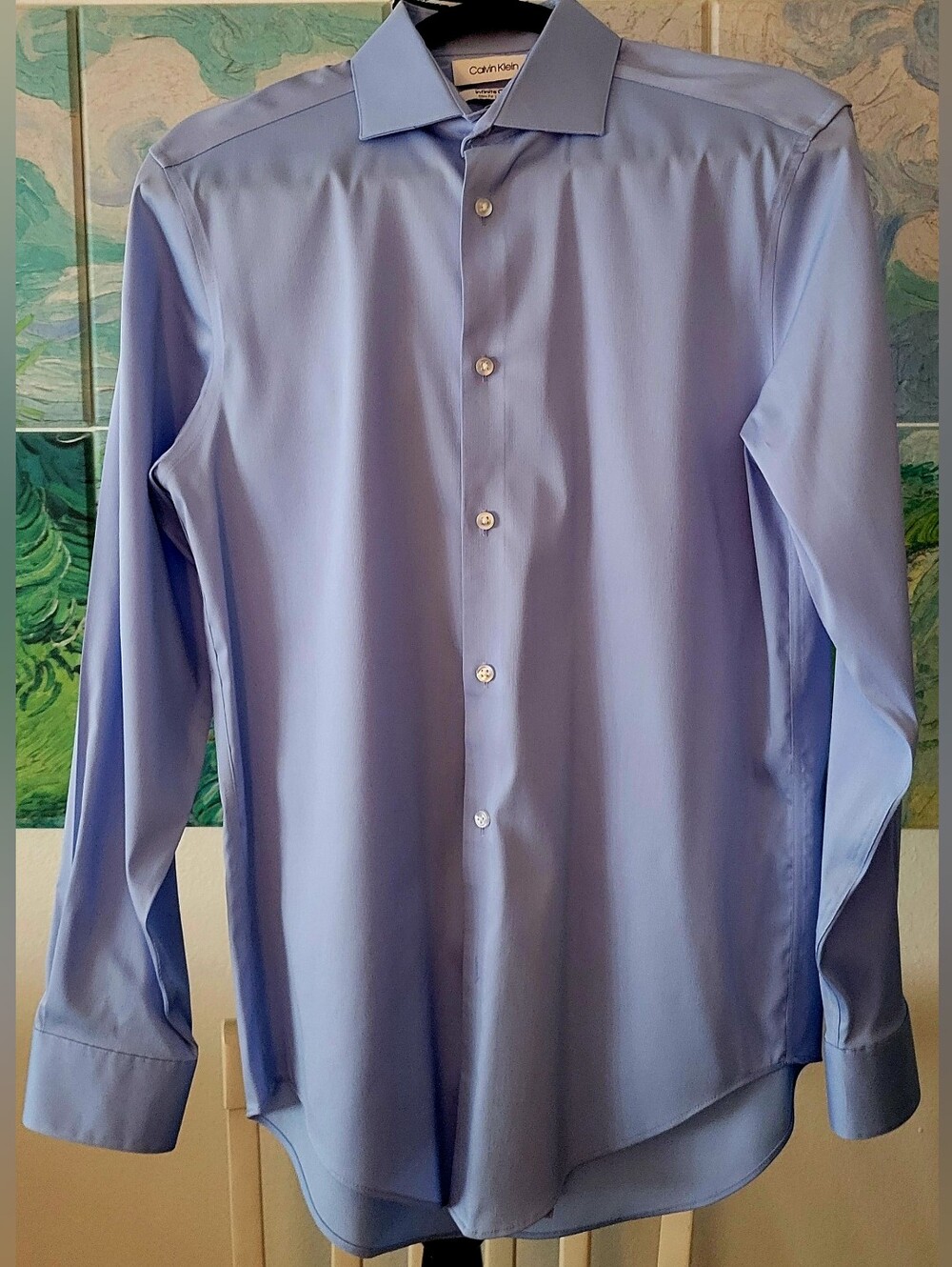 Calvin Klein Light Blue Long-Sleeve Dress Shirt